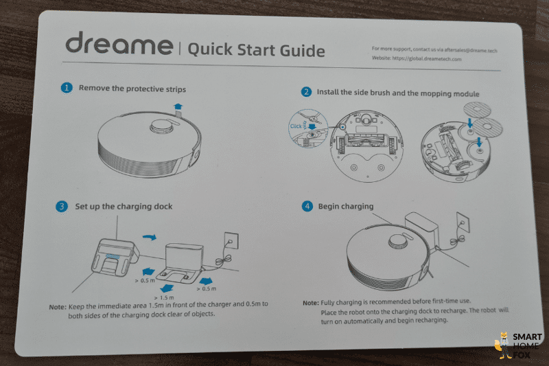 Краткое руководство по эксплуатации Dreame L10s Pro.